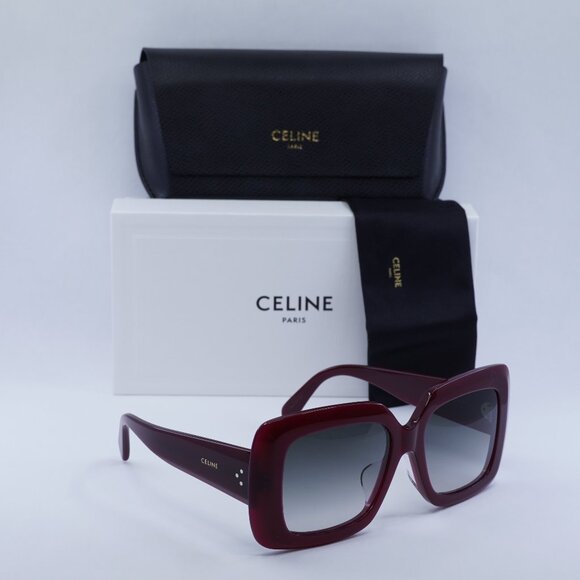 Final Price! Celine CL40263F 69B Shiny Burgundy Sunglasses